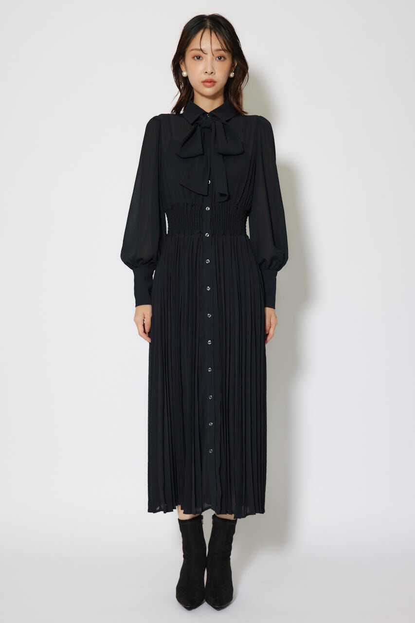 rienda「ラインフラワーボウタイワンピース」|ワンピース|