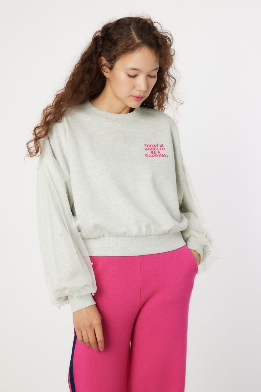 RODEO CROWNS「デコレーションスリーブスウェット」|パーカー|