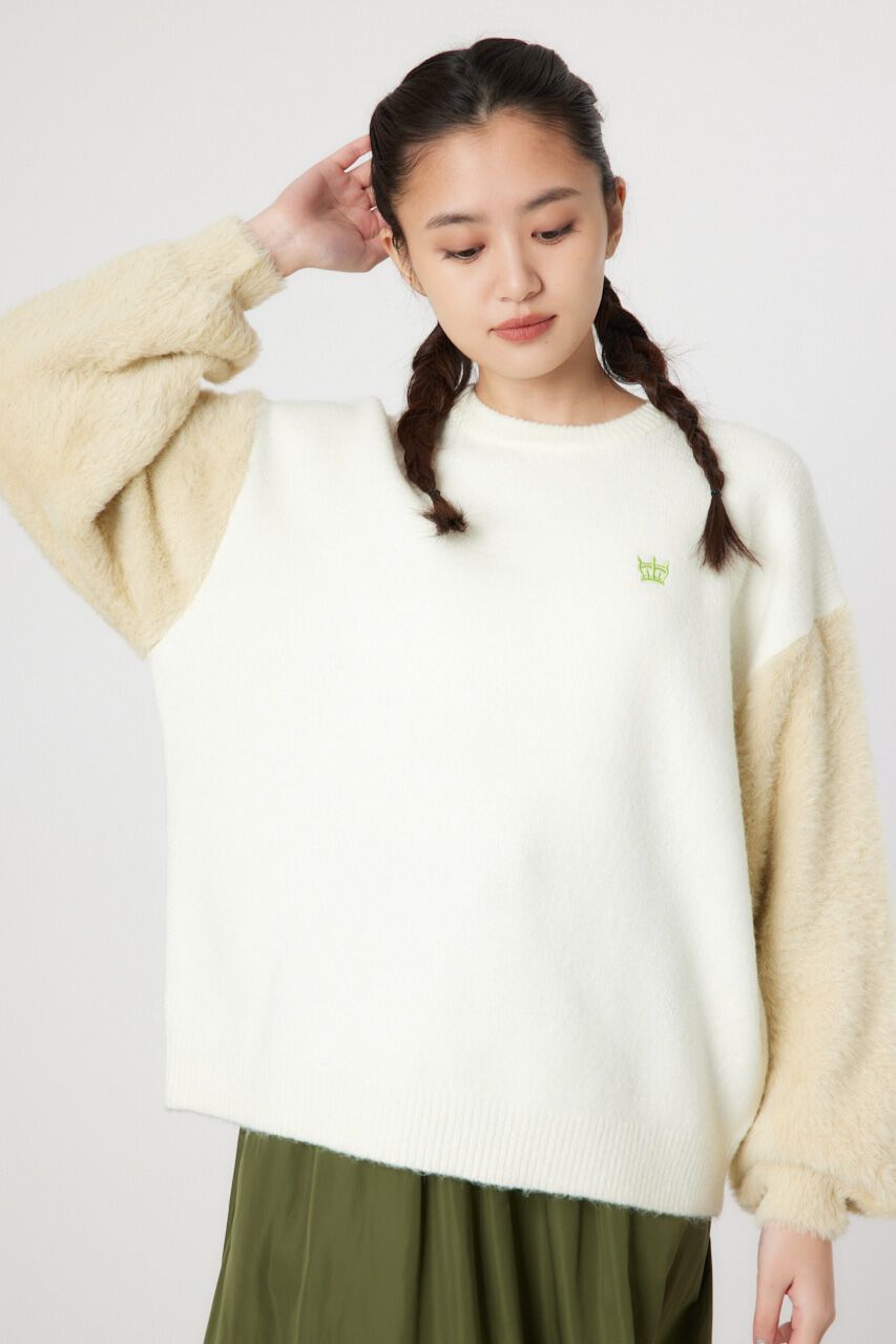 RODEO CROWNS「アームシャギーニットトップス」|ニット・セーター|O/WHT1