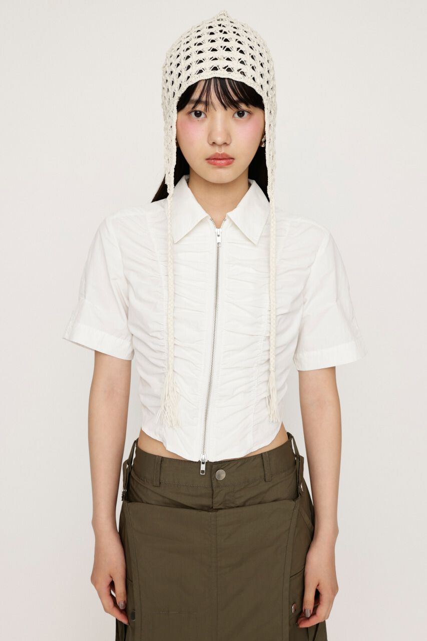 SLY「FRONT ZIP BACK OPEN ブラウス」|シャツ・ブラウス|