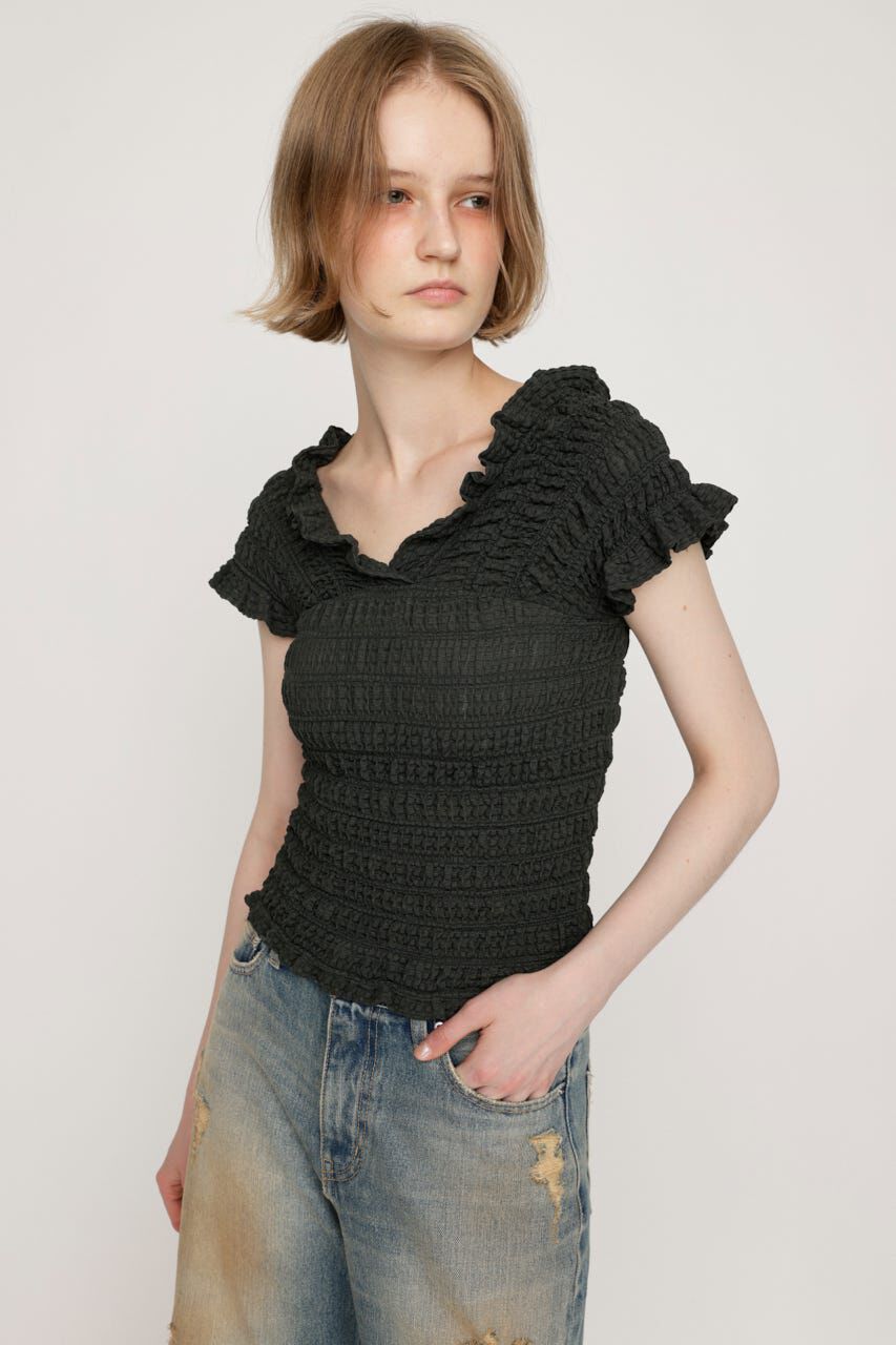 SLY「SHEER SHIRRING BUSTIER トップス」|その他|