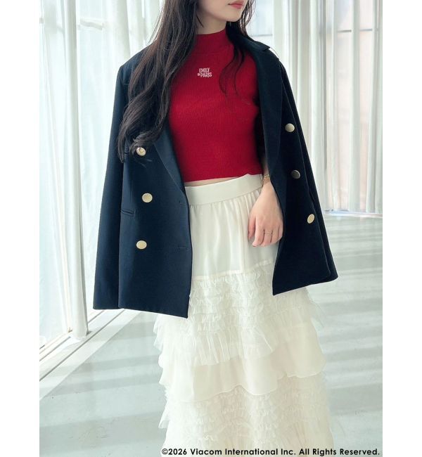 MERCURYDUO「【EMILY IN PARISコラボ】 ロゴエンブロイダリーニット」|ニット・セーター|