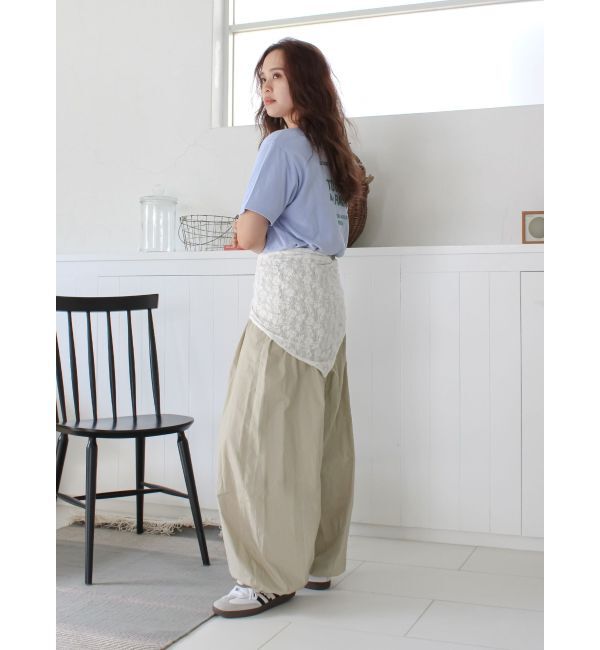 Ungrid「バレルレッグタックパンツ」|その他|