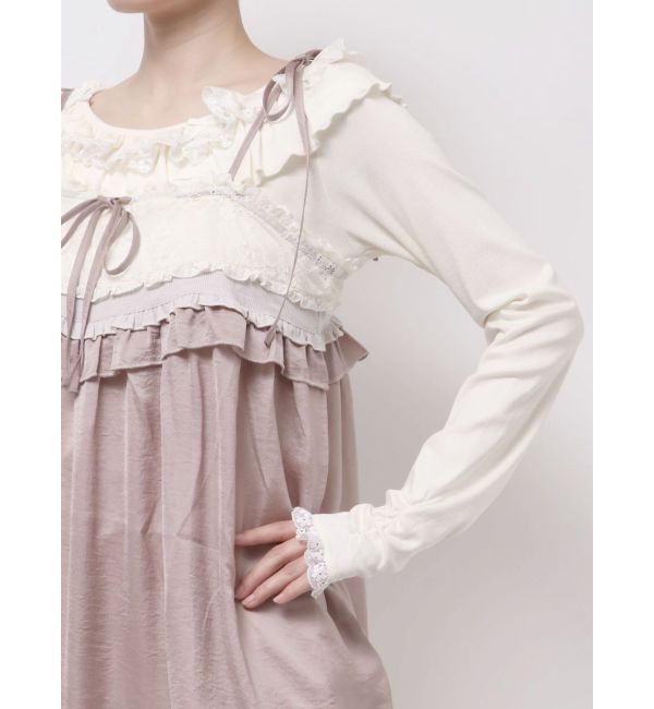 merry jenny「サテンリボンキャミチュニック」|キャミソール|