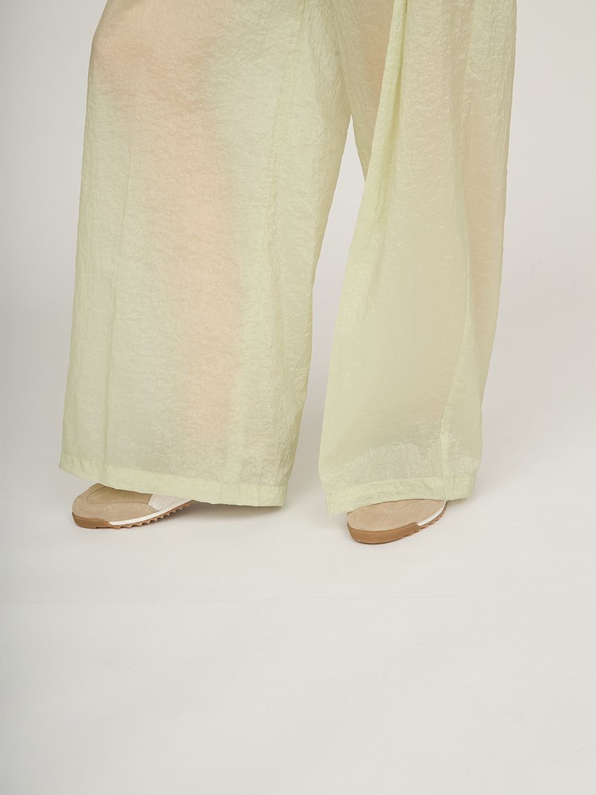 emmi atelier「シアーワイドタックパンツ」|チノ|