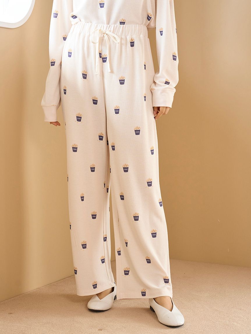 gelato pique「モチーフ3柄ワッフルロングパンツ」|ルームウェア|