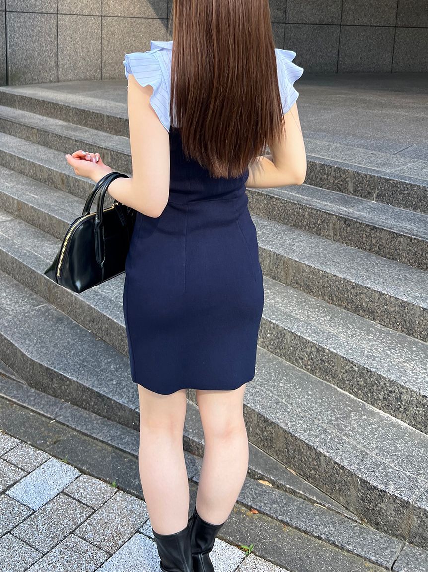 SNIDEL「Sustainableフリルカラードッキングミニワンピース」|ワンピース|