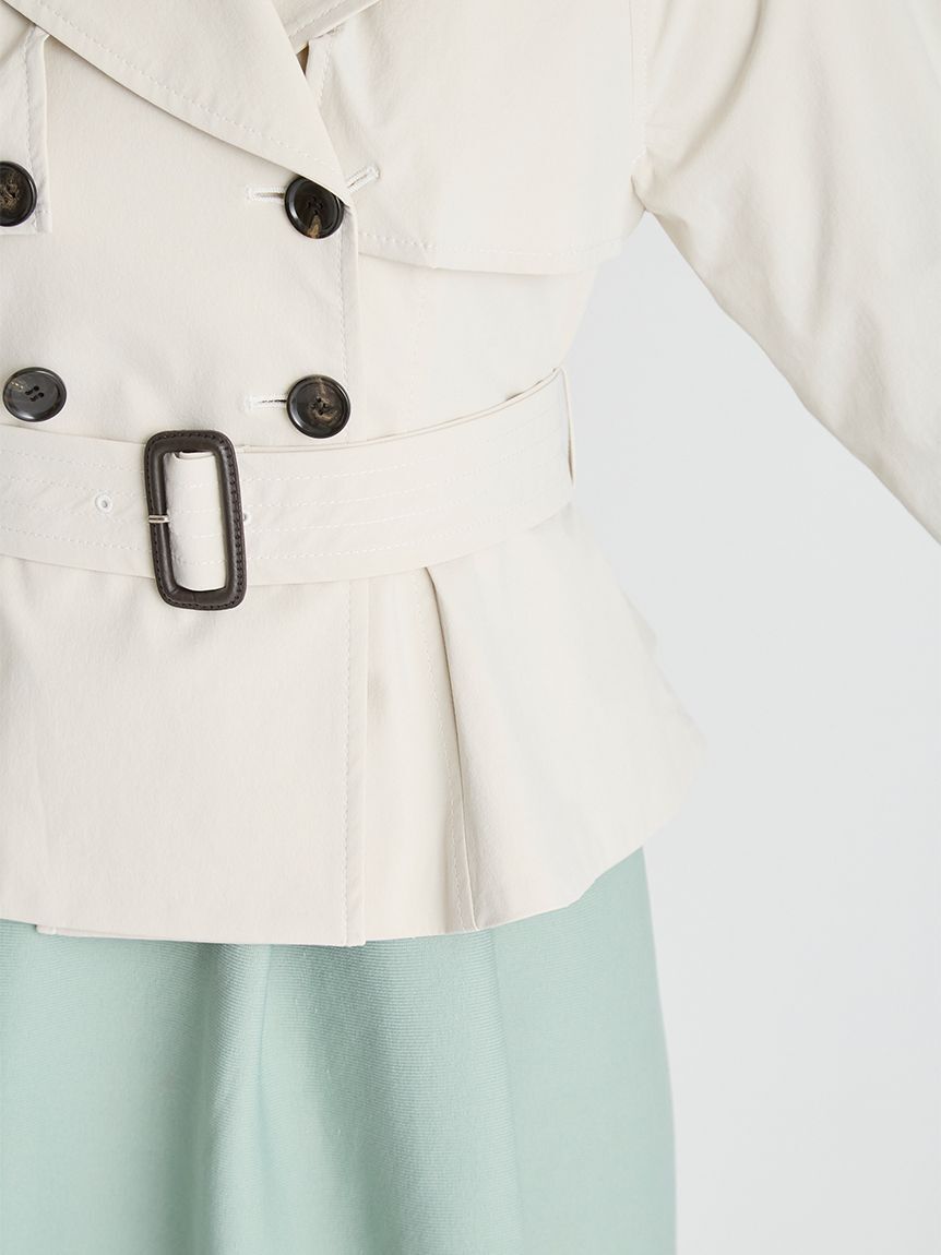 CELFORD「ペプラムトレンチショートコート」|トレンチコート|