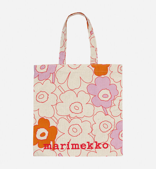 Marimekko「【アジア限定】Vankka Piirto Unikko トートバッグ」|トートバッグ|オレンジ&times;ライラック