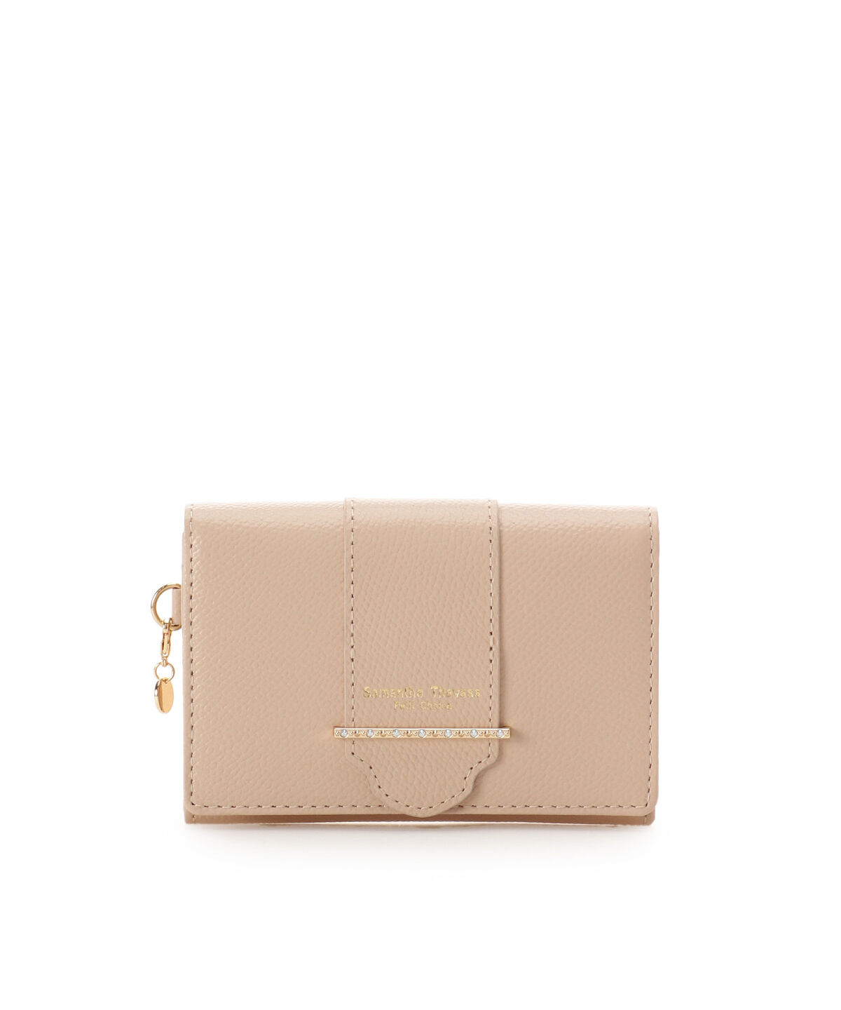 Samantha Thavasa Petit Choice「センターバーモチーフ カードケース」|名刺入れ・カードケース|ベージュ