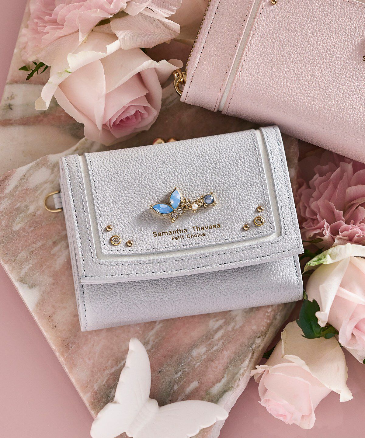 Samantha Thavasa Petit Choice「バタフライビジュー 折財布」|財布|