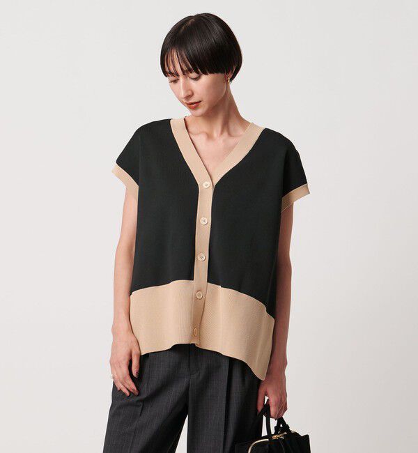 UNITED ARROWS「ミニマル 2WAY ベスト‐ウォッシャブル‐」|ニット・セーター|BLACK