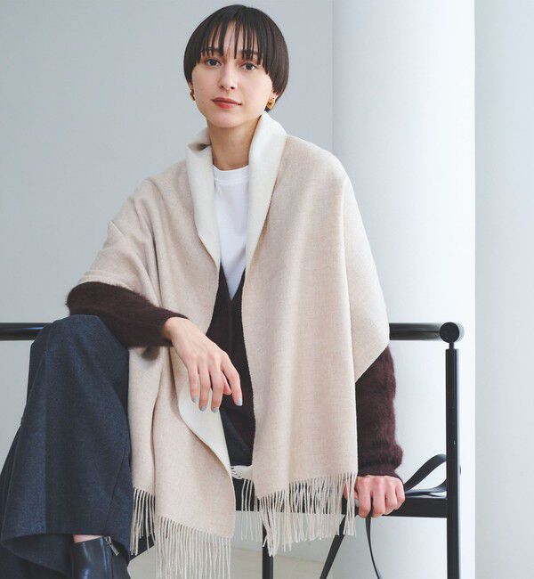 UNITED ARROWS「カシミヤ リバーシブル ストール」|ストール|BEIGE
