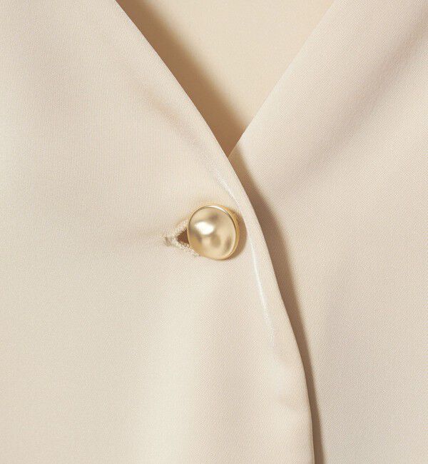 UNITED ARROWS「サテン Vネック ブラウス ‐ウォッシャブル‐」|シャツ・ブラウス|