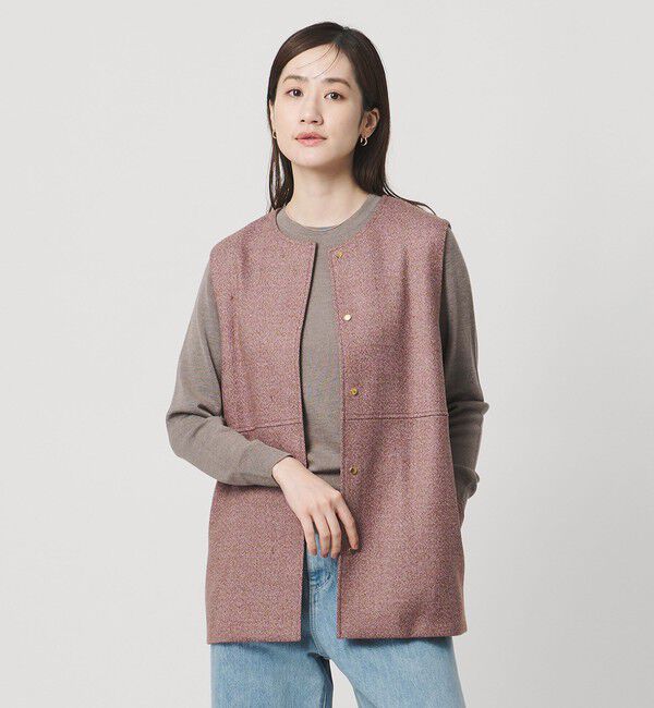 UNITED ARROWS「MOKU ３カラー ツイードライク ベスト」|ベスト・ジレ|