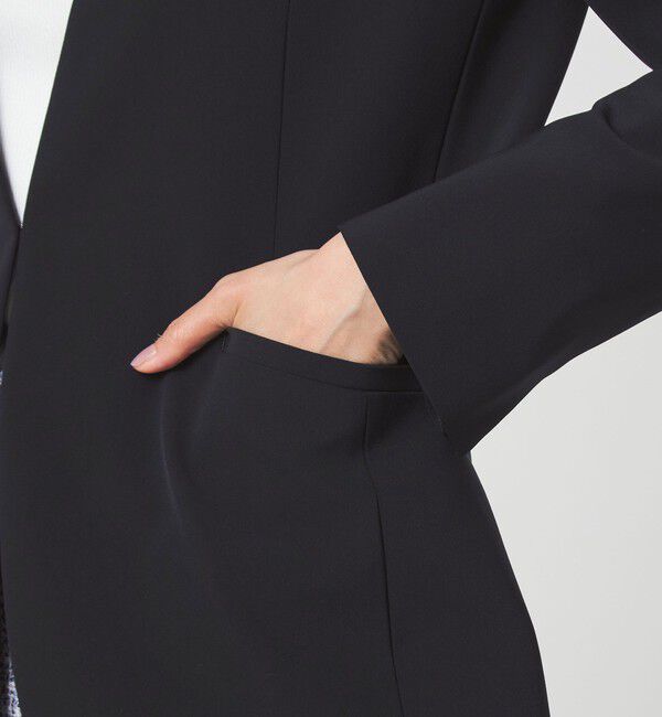 UNITED ARROWS green label relaxing「［size SHORTあり］パウドレ ノーラペル ジャケット ウォッシャブル ストレッチ」|ノーカラージャケット|