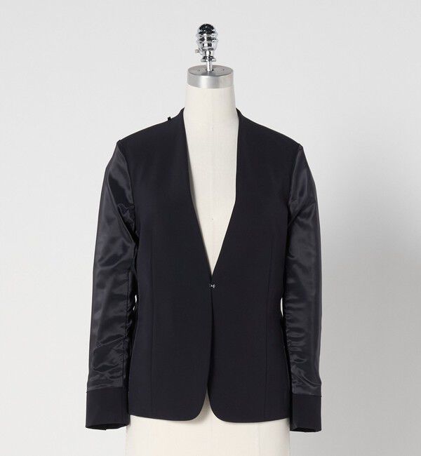 UNITED ARROWS green label relaxing「［size SHORTあり］パウドレ ノーラペル ジャケット ウォッシャブル ストレッチ」|ノーカラージャケット|