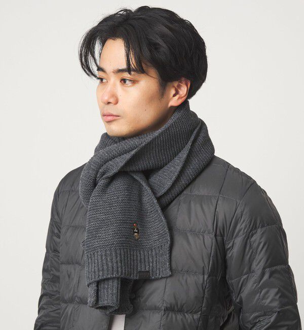 UNITED ARROWS green label relaxing「【別注】＜INFIELDER DESIGN＞BEAR ニット マフラー」|マフラー|MD.GRAY