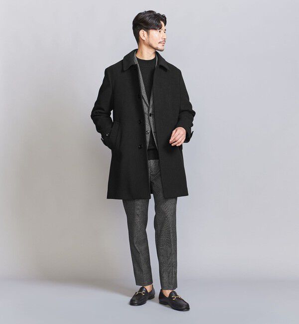 BEAUTY&YOUTH UNITED ARROWS「【WEB限定 WARDROBE SMART】PE メルトン バルカラーコート」|ステンカラーコート|