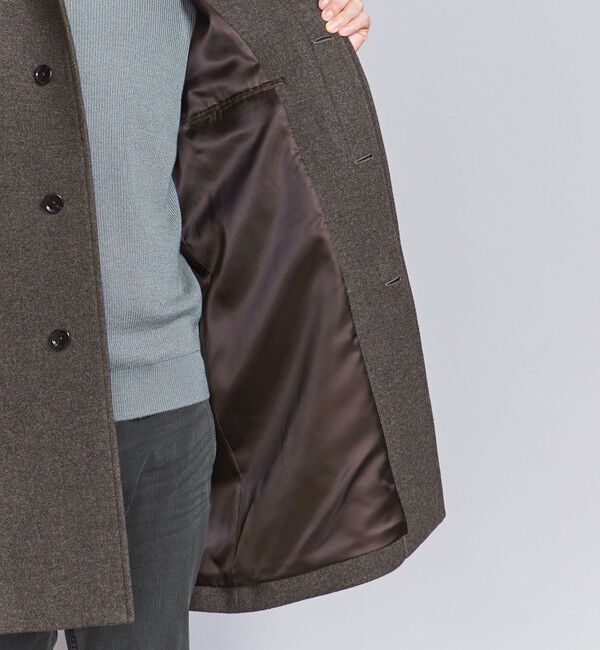 BEAUTY&YOUTH UNITED ARROWS「【WEB限定 WARDROBE SMART】PE メルトン バルカラーコート」|ステンカラーコート|