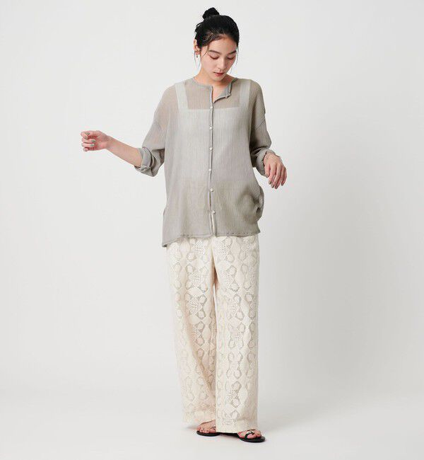 BEAUTY&YOUTH UNITED ARROWS「クレープ クルーネックカーディガン」|カーディガン|