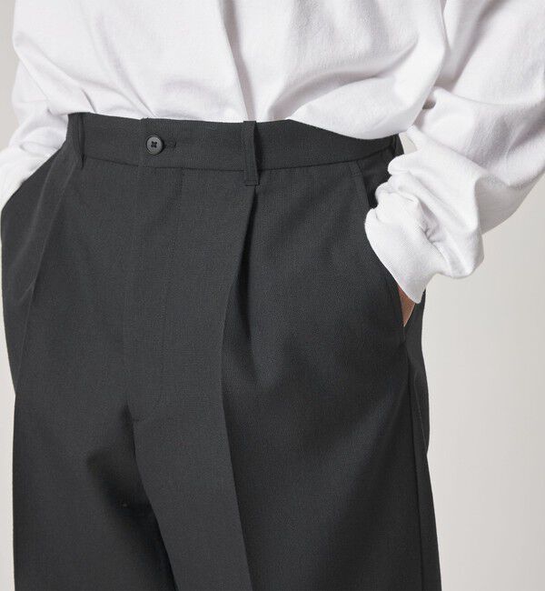 STEVEN ALAN「＜Steven Alan＞ ウール オックスフォード アウト ワンプリーツ スラックス」|スラックス|