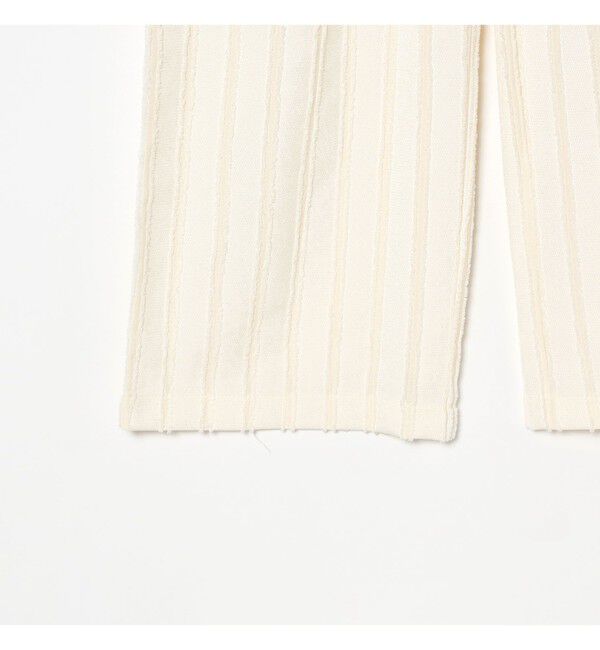 Ray BEAMS 「ストライプ ジャカード ワイド パンツ」|チノ|