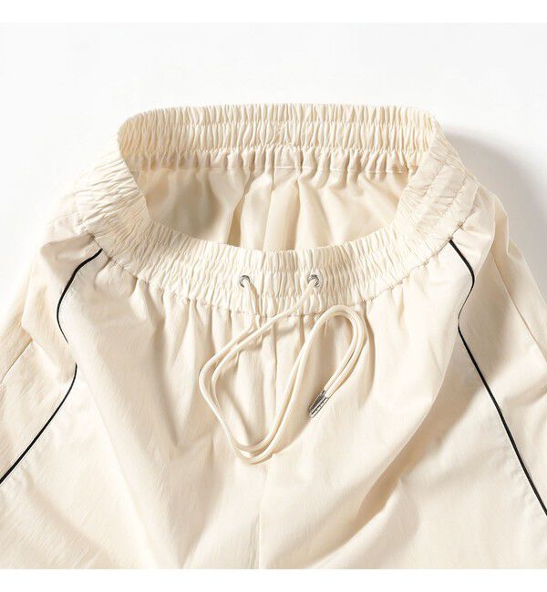 Ray BEAMS 「ストライプ キリカエ トラックパンツ」|チノ|