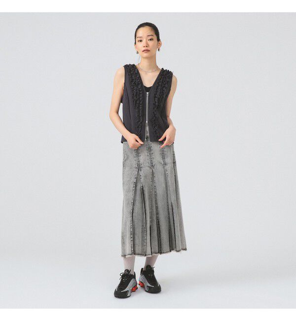 Ray BEAMS 「デニム タック ミディアム スカート」|スカート|