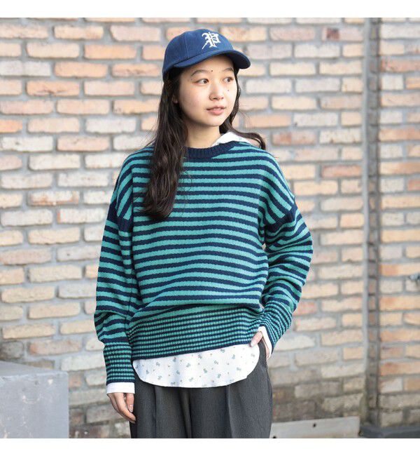 BEAMSBOY「7ゲージ ボーダー クルー ニット」|ニット・セーター|