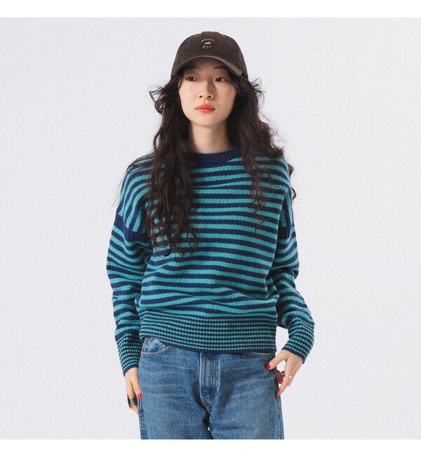 BEAMSBOY「7ゲージ ボーダー クルー ニット」|ニット・セーター|
