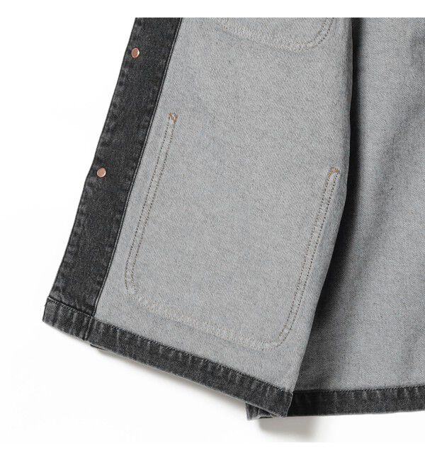 BEAMS「デニム ルーズ カバーオール」|ブルゾン・スタジャン|