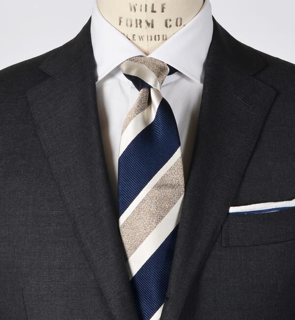 SHIPS「SHIPS: スナゴ/レップ ワイド ストライプ ネクタイ」|ネクタイ・蝶ネクタイ|