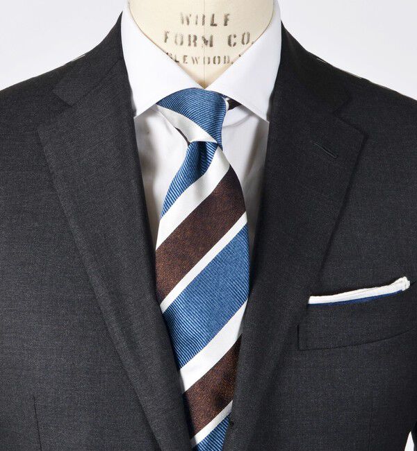 SHIPS「SHIPS: スナゴ/レップ ワイド ストライプ ネクタイ」|ネクタイ・蝶ネクタイ|