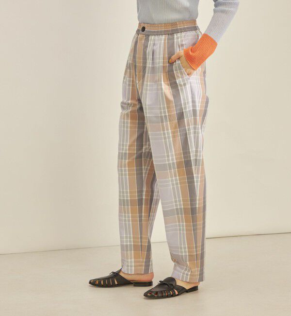 SHIPS for women「〈手洗い可能〉先染め チェック タイプライター パンツ◇」|その他|