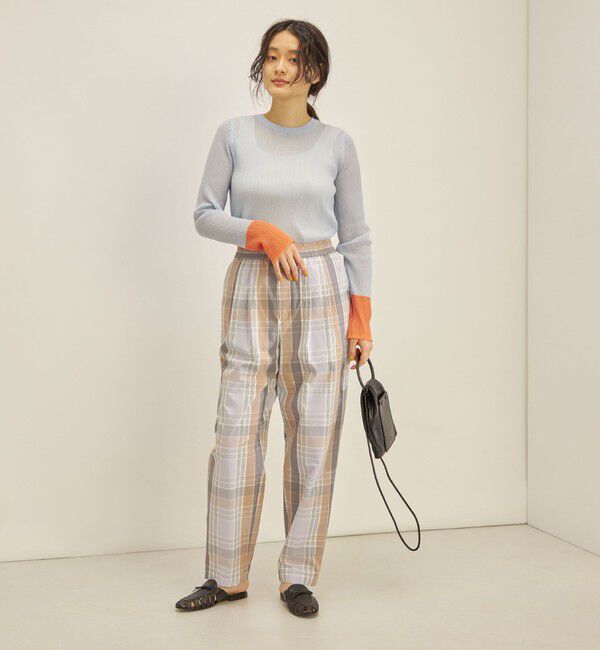 SHIPS for women「〈手洗い可能〉先染め チェック タイプライター パンツ◇」|その他|
