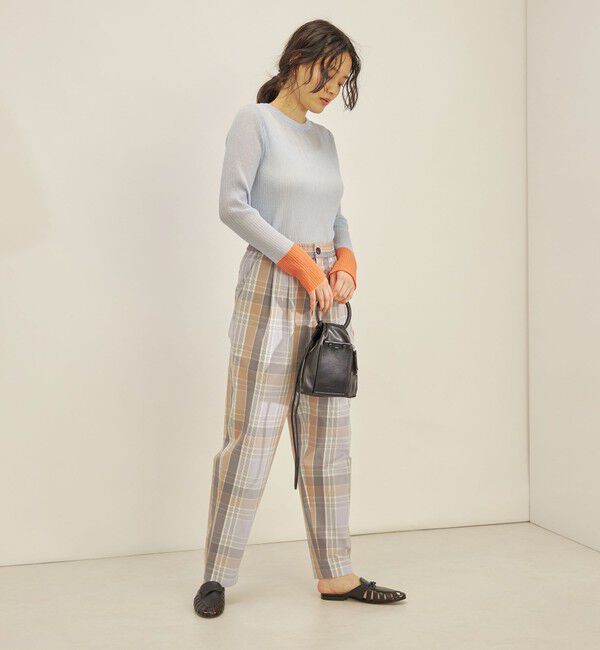 SHIPS for women「〈手洗い可能〉先染め チェック タイプライター パンツ◇」|その他|