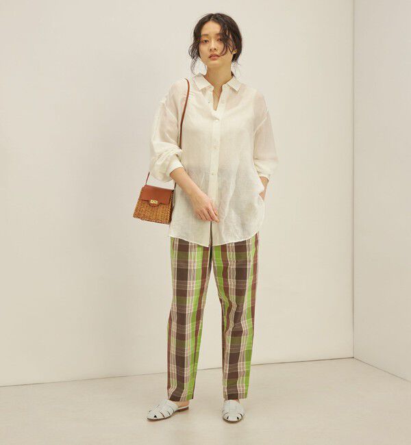 SHIPS for women「〈手洗い可能〉先染め チェック タイプライター パンツ◇」|その他|