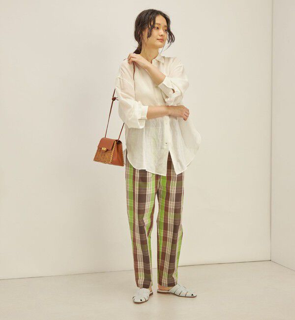 SHIPS for women「〈手洗い可能〉先染め チェック タイプライター パンツ◇」|その他|
