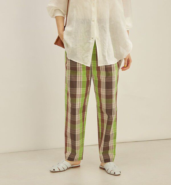 SHIPS for women「〈手洗い可能〉先染め チェック タイプライター パンツ◇」|その他|