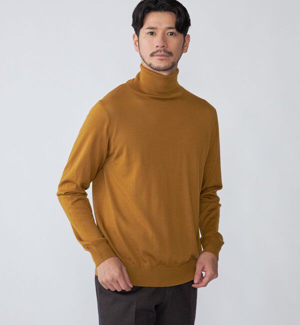 SHIPS「SHIPS: HANDFRAME 16ゲージ タートルネック ニット」|ニット・セーター|