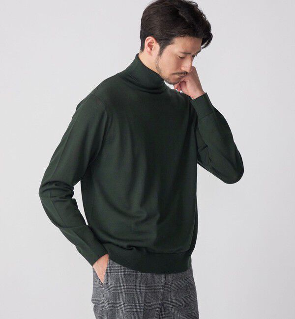 SHIPS「SHIPS: HANDFRAME 16ゲージ タートルネック ニット」|ニット・セーター|