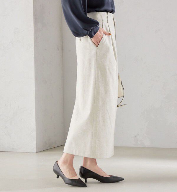 SHIPS for women「〈手洗い可能 / UVカット〉ドライ オックス タック タイト スカート ◇」|スカート|