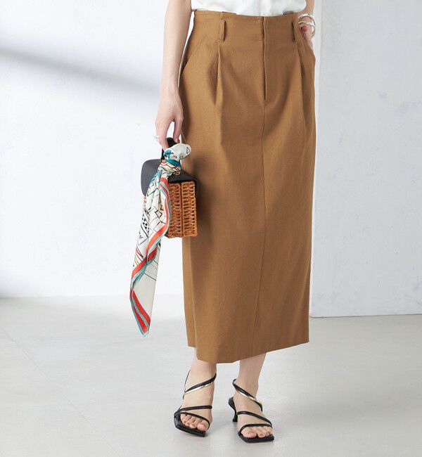 SHIPS for women「〈手洗い可能 / UVカット〉ドライ オックス タック タイト スカート ◇」|スカート|