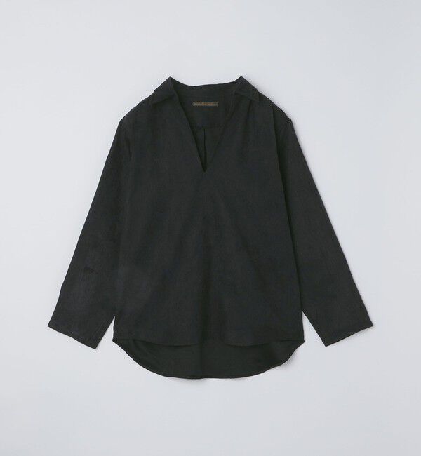 SHIPS「BENCH MARKING SHIRT: スキッパー ポリエステル フェイクスエード シャツ」|シャツ・ブラウス|