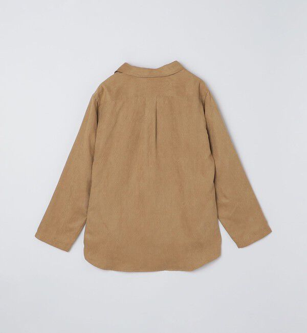 SHIPS「BENCH MARKING SHIRT: スキッパー ポリエステル フェイクスエード シャツ」|シャツ・ブラウス|