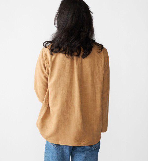 SHIPS「BENCH MARKING SHIRT: スキッパー ポリエステル フェイクスエード シャツ」|シャツ・ブラウス|