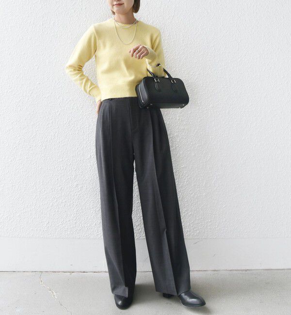 SHIPS for women「【WEB限定】〈手洗い可能〉布帛 襟付き ニット プルオーバー」|ニット・セーター|