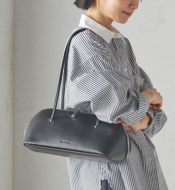 SHIPS for women「ADD CULUMN:FIGRE BOSTON VIN」|ボストンバッグ|ブラック