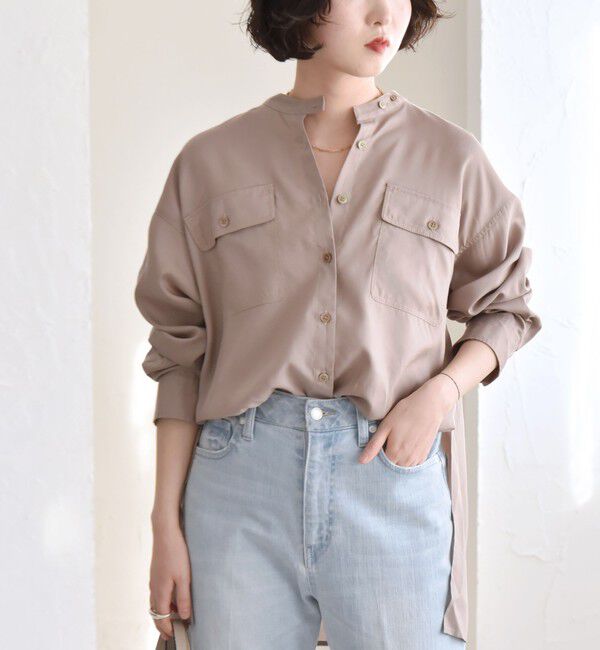 quaranciel「quaranciel:〈手洗い可能〉ドレッシー ワーク ポケット シャツ」|シャツ・ブラウス|